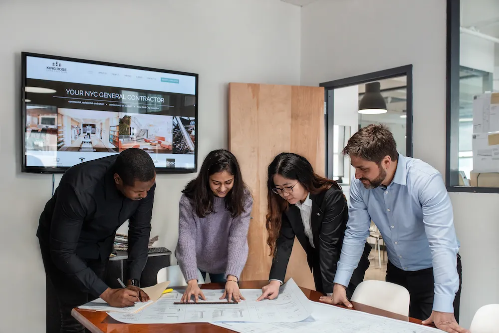 Image of a team working